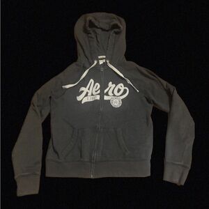 Aero Dark Grey Zip-Up Hoodie